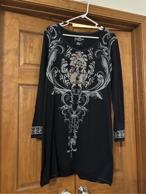 Emerson Street Collegiate Oklahoma State Cowboys Rhinestone Tunic Dress Large